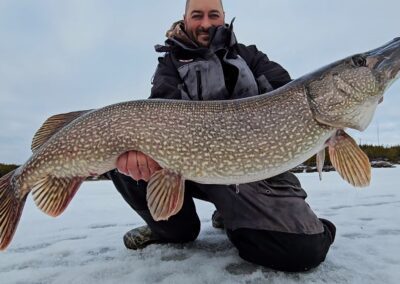 3. huge northern pike ice fishing