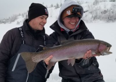 Couple of men Ice Fishing